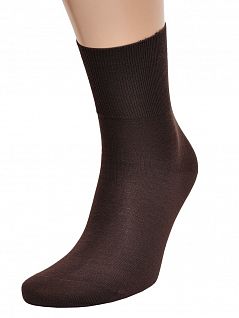 Комплект из 10 пар мужских носков из модала коричневого цвета "RuSocks" М-151