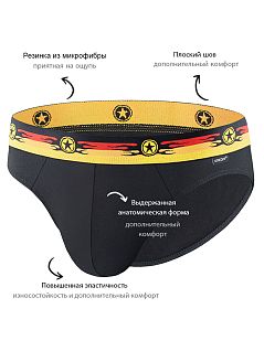Хлопковые слипы на брендированной резинке Uniconf VOUniconf_PB53 Черный Черный