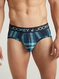 Брифы из натурального хлопка на средней посадке Jockey 151733H (муж.) Морской 831