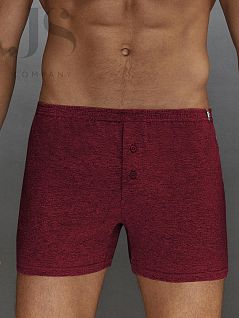 Хлопковые мужские трусы на ширинке застежки-пуговицы Griff JSU01242 Short bordo grf