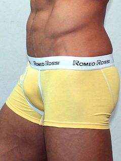 Яркие мужские трусы с гульфиком жёлтого цвета Romeo Rossi Heaps R365-13 распродажа