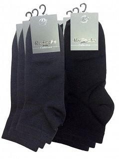 Комплект из 10 пар укороченных мужских носков серого цвета "RuSocks" M-1630