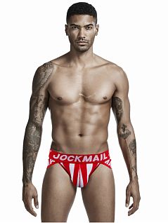Яркие брифы в полоску красного цвета JOCKMAIL RTJM2026-8