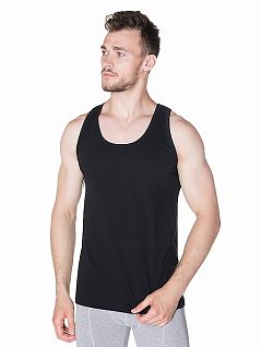 Черная мужская майка свободного силуета из хлопка LOOSE FIT 9226 черный