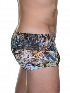 Тонкие многоцветные мужские трусы-шорты bruno banani Urban Chaos 22011456 бруно Многоцветный
