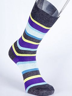 Плотные носки в разноцветную полоску PJ-Best Calze_5710 А