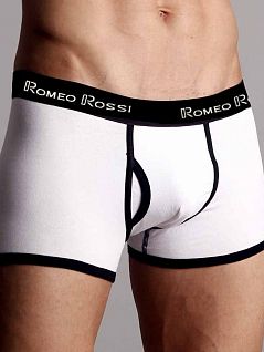 Мужские трусы хипсы белого цвета из хлопка ROMEO ROSSI 0-1RR365-101