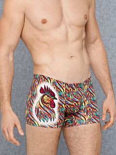 Оригинальные мужские трусы боксеры с цветным принтом Doreanse Red Cock 1839c02