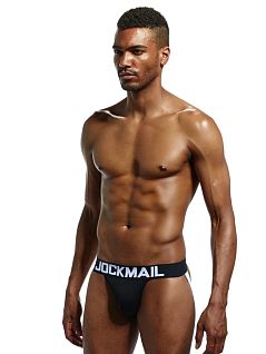Стильные джоки анатомического кроя черного цвета JOCKMAIL RTJM4038-2