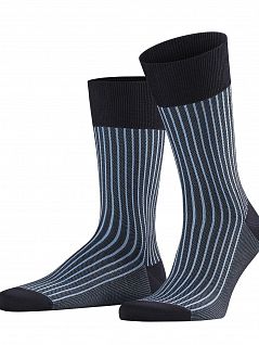 Современные носки Falke 13396 Oxford Stripe SO (муж.) Темный-синий 6375