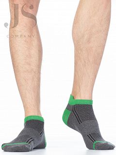 Короткие носки из тонкого хлопка с контрастной резинкой Giulia JSMS SPORT 01 (5 пар) dark melange gul