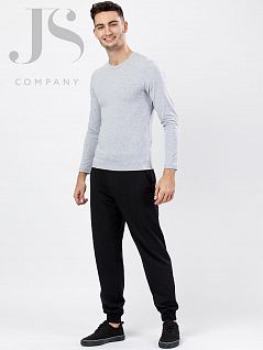Современная футболка облегающего кроя Oxouno JSOXO 0450 KULIR 01 SLIM U-вырез светло-серый меланж oxo