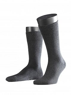 Носки из хлопка шелковистой текстуры Falke 14616 Sensitive London Серый
