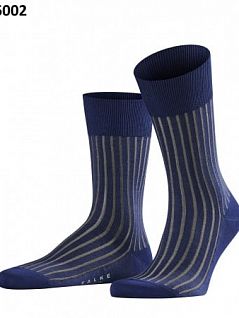 Мужские носки в полоску с двухцветной структурой Falke 14648 Shadow SO (муж.) Темный-синий (6002)