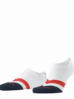 Короткие носки спортивные с эффектом цветовой блокировки Burlington 21929 Argyle Racing SN Белый (2000)