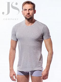 Мужская футболка из мягкого хлопка Pandora JSPD M004 T-SHIRT GIROCOLLO grigio melange