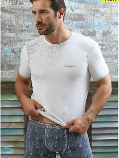 Мужской комплект из футболки и трусов боксеров Navigare 11517 джинс (jeans)