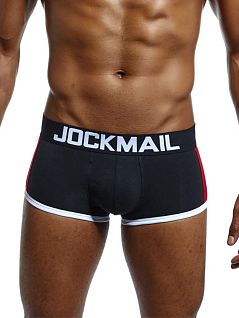 Хлопковые боксеры с push up черного цвета JOCKMAIL RTJM6030-2