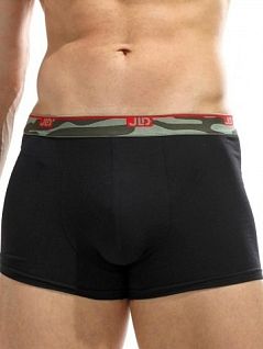 Боксеры на резинке с принтом в стиле милитари JOLIDON DT301блнТм Black