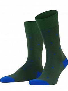 Яркие носки на широкой резинке FALKE 13269 Dot SO (муж.) Зеленый (7647)
