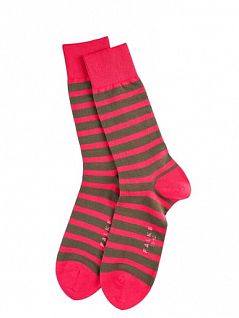 Нежные носки в широкую полоску Falke 13326 Even Stripe SO Красный 8547