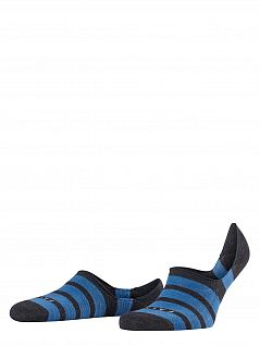 Мужские подследники из тонкого хлопка в яркую полоску Falke 13383 Even Stripe IN (муж.) Серый (3080)