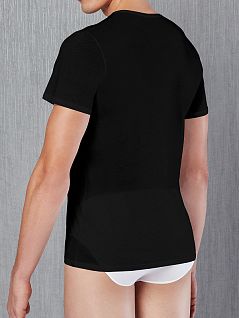 Классическая футболка из хлопка высочайшего качества «Zephyr Touch» черного цвета Doreanse 2531c01