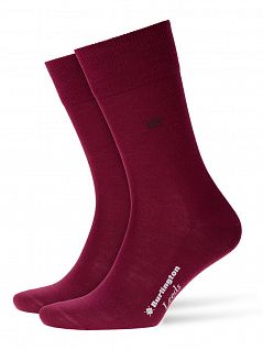 Высококачественные мужские носки бордового цвета Burlington 21007 Leeds SO (муж.) Бордовый 8005