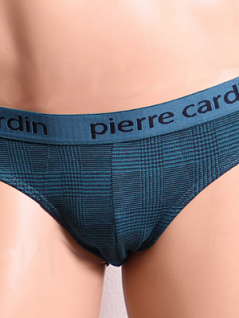 Стильные мужские трусы слипы цвета морской волны с принтом Pierre Cardin N156