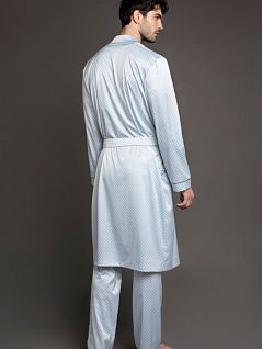 Халат из мягкой ткани с геометрическим рисунком Laete L60303