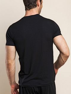 Шелковистая футболка с фирменным логотипом Emporio Armani 110853сс534армани Черный 20