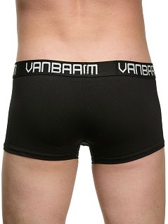 Хлопковые хипсы с двойным гульфиком черного цвета Van Baam RTVB50057