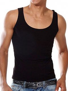 Мужская черная укороченная майка в спортивном стиле Doreanse For Everyday and Sport 2255c01