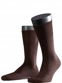 Прекрасные носки из 100% мериносовой шерсти в крупный рубчик FALKE 14415 Bristol (муж.) Коричневый (5930)