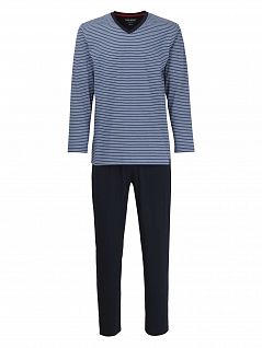 Трикотажная пижама с практичным задним карманом CECEBA FG030901/4XL-5XL Синий/Голубой