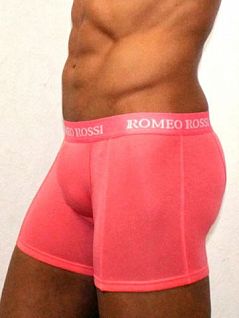 Яркие мужские трусы боксеры розового цвета Romeo Rossi Long boxers R7001-12 распродажа