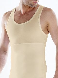 Корректирующая мужская майка из хлопка телесного цвета BlackSpade Home b9209 Nude распродажа