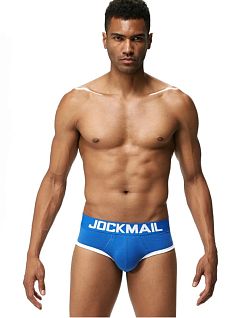 Мужские трусы брифы с push up синего цвета JOCKMAIL RTJM2022-9