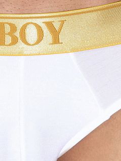 Нежные брифы из шелковистого модала белого цвета Oboy 6940c02