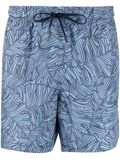 Пляжные шорты с боковыми карманами с лиственным принтом Ermenegildo Zegna н7б541310ез Синий 428