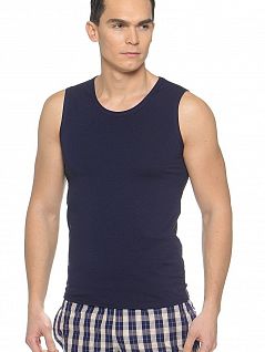 Эластичная майка облегающего кроя Jolidon DTММ19бл Darkblue