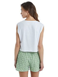 Кроп топ из модала и хлопка LTBS60408 BlackSpade белый