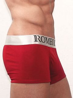 Красные мужские трусы хипсы с широким белым пояском на резинке Romeo Rossi Heaps R00001