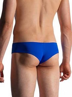 Эластичные брифы с эффектом второй кожи голубого цвета Manstore 210625c9820