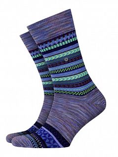 Носки из шерсти с разноцветным узором Фальке 21842 The X-Fair Isle SO (муж.) Черный (3000)