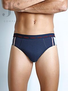 Мужской комплект брифов с контрастными вставками по бокам PRIMAL JSPRIMAL S209 (3 шт.) slip blu / grigio chiaro / cobalto