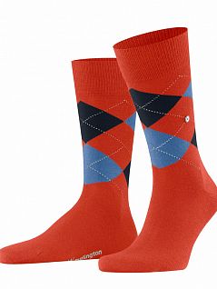 Яркие носки из теплой шерсти Burlington 21182 Edinburgh SO Оранжевый (8417)