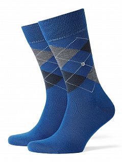 Оригинальные носки в шотландскую клетку Аргайл Burlington 21182 Edinburgh SO (муж.) Синий (6051)