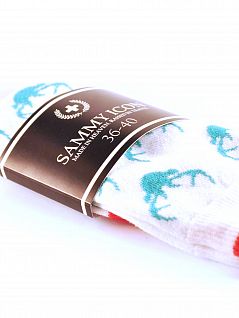 Веселые белые носки унисекс "Dear deer white " Sammy Icon
