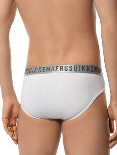 Набор брифов из эластичного хлопка белого цвета (2шт) Bikkembergs RTBKK1USP11BI/2